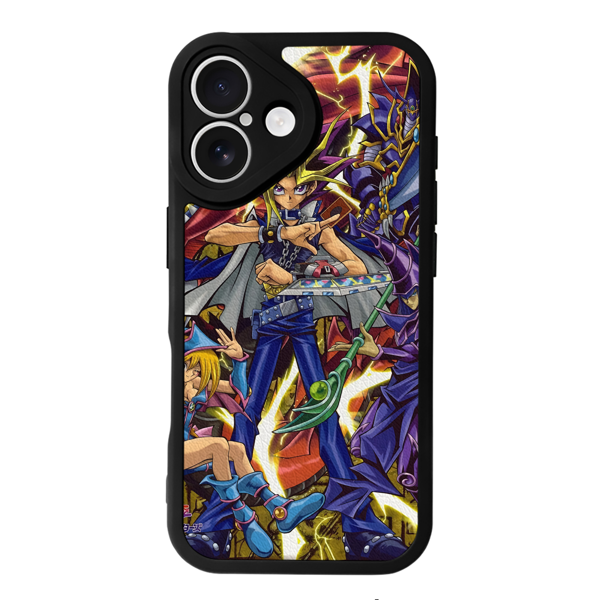 （画像用） 遊☆戯☆王 Yu-Gi-Oh! 【iPhone 16シリーズ対応】シリコンスマホケース（レザー調） 材質：シリコン